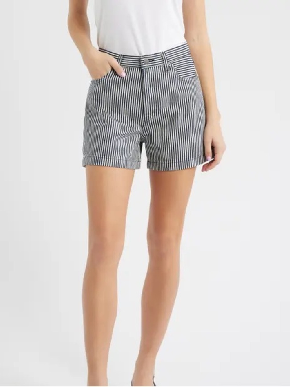 A.P.C Striped Cotton Shorts